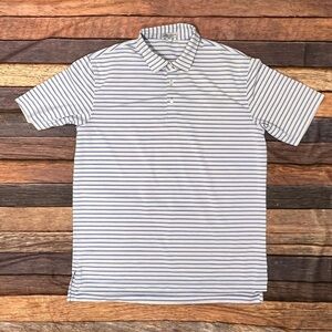 Peter Millar Summer Comfort Striped Golf Mens Polo Short Sleeve Preppy Shirt